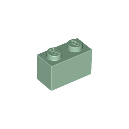 Sand Green Brick 1 x 2
