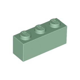 Sand Green Brick 1 x 3