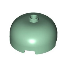 Sand Green Brick, Round 3 x 3 x 1 1/3 Dome Top - Open Stud