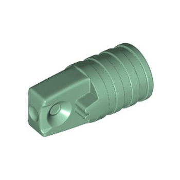 Sand Green Hinge Cylinder 1 x 2 Locking with 1 Finger and Axle Hole on Ends without Slots