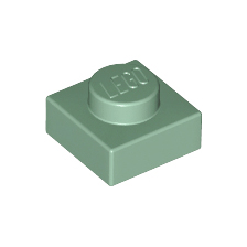 Sand Green Plate 1 x 1