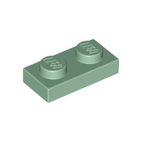 Sand Green Plate 1 x 2