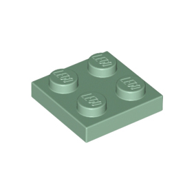 Sand Green Plate 2 x 2