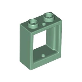 Sand Green Window 1 x 2 x 2 Flat Front