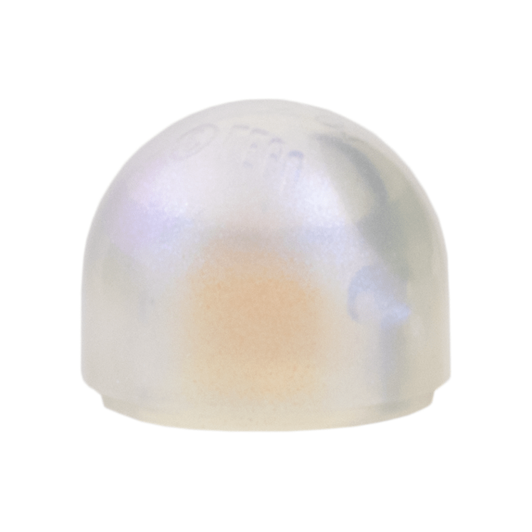 Satin Trans-Clear Brick, Round 1 x 1 x 2/3 Dome Top