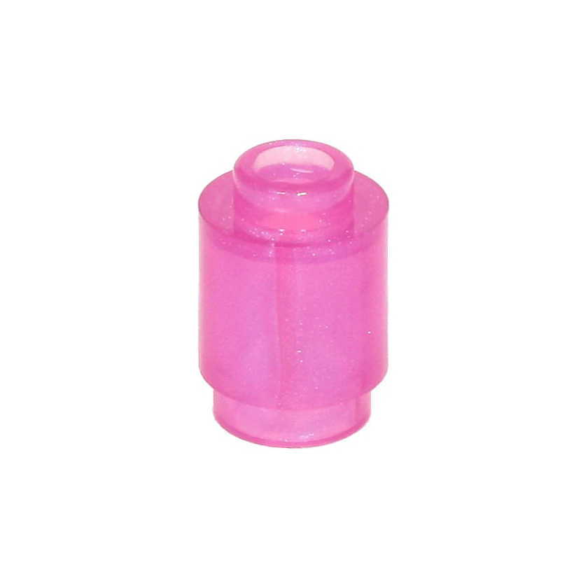 Satin Trans-Dark Pink Brick, Round 1 x 1
