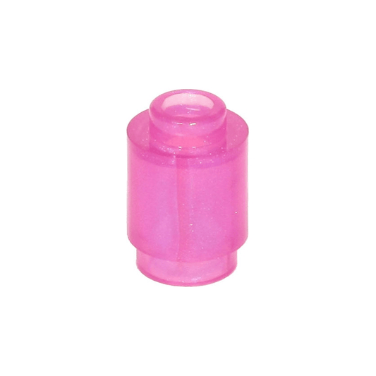 Satin Trans-Dark Pink Brick, Round 1 x 1