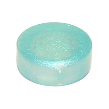 Satin Trans-Light Blue Tile, Round 1 x 1
