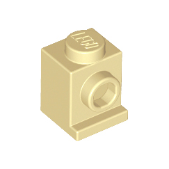 Tan Brick, Modified 1 x 1 with Headlight