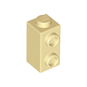 Tan Brick, Modified 1 x 1 x 1 2/3 with Studs on Side