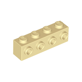 Tan Brick, Modified 1 x 4 with Studs on Side