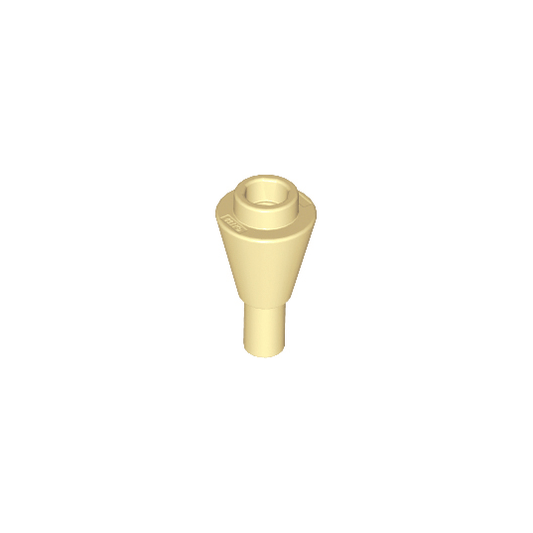 Tan Cone 1 x 1 Inverted with Bar