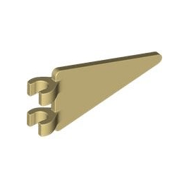 Tan Flag 3 1/2 x 2 Triangle