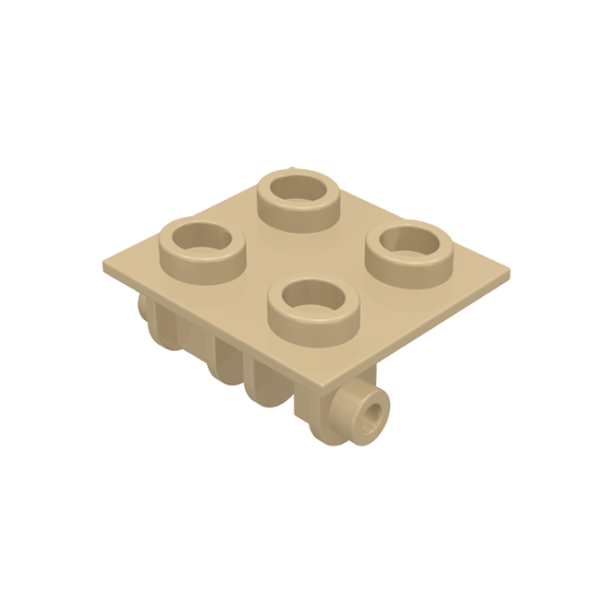 Tan Hinge Brick 2 x 2 Top Plate