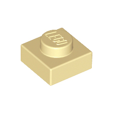 Tan Plate 1 x 1