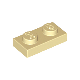 Tan Plate 1 x 2