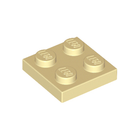 Tan Plate 2 x 2