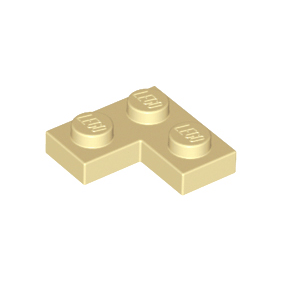 Tan Plate 2 x 2 Corner