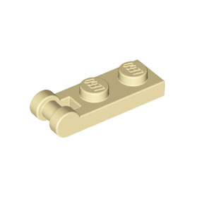 Tan Plate, Modified 1 x 2 with Bar Handle on End