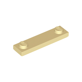 Tan Plate, Modified 1 x 4 with 2 Studs with Groove