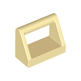 Tan Tile, Modified 1 x 2 with Bar Handle