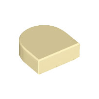 Tan Tile, Round 1 x 1 Half Circle Extended