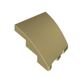 Tan Wedge 3 x 2 Left No Studs