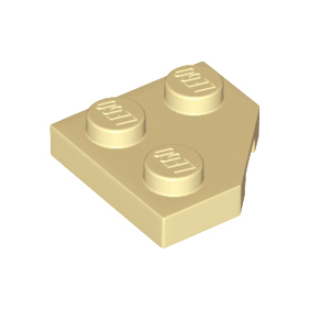 Tan Wedge, Plate 2 x 2 Cut Corner