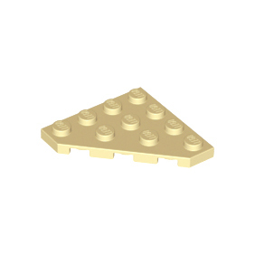 Tan Wedge, Plate 4 x 4 Cut Corner