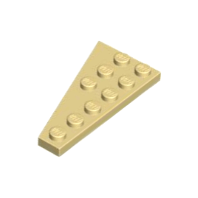 Tan Wedge, Plate 6 x 3 Right