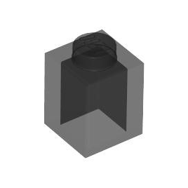 Trans-Black Brick 1 x 1