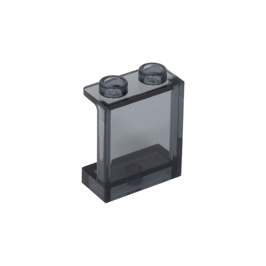 Trans-Black Panel 1 x 2 x 2 with Side Supports - Hollow Studs