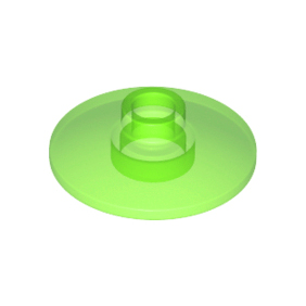 Trans-Bright Green Dish 2 x 2 Inverted Radar