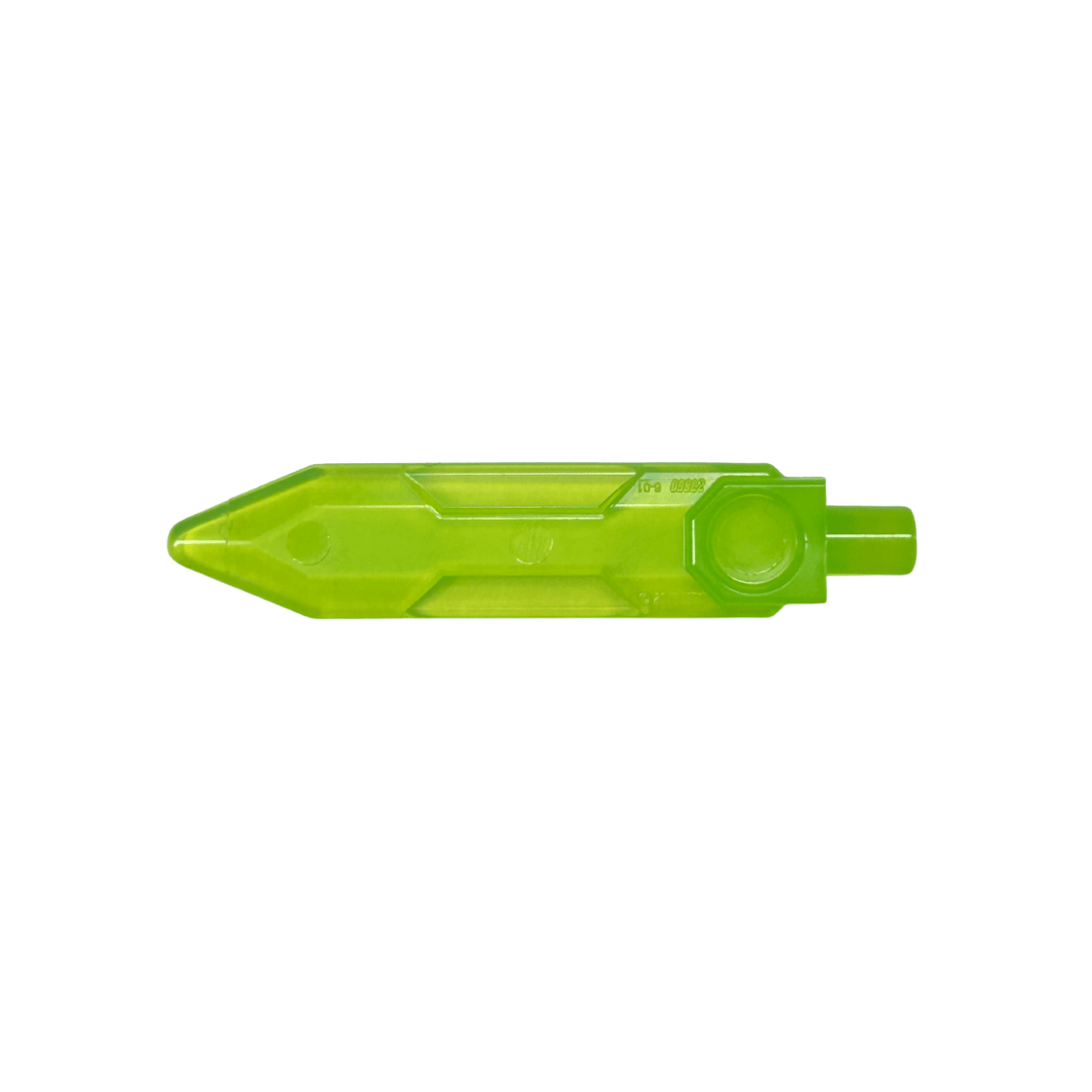 Trans-Bright Green Minifigure, Weapon Sword, Blade with Bar End