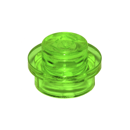 Trans-Bright Green Plate, Round 1 x 1