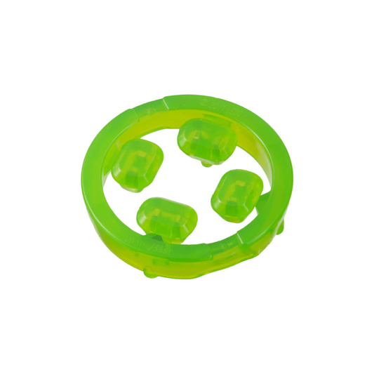 Trans-Bright Green Rock Faceted with Small Pin Infinity Stone , 4 on Sprue