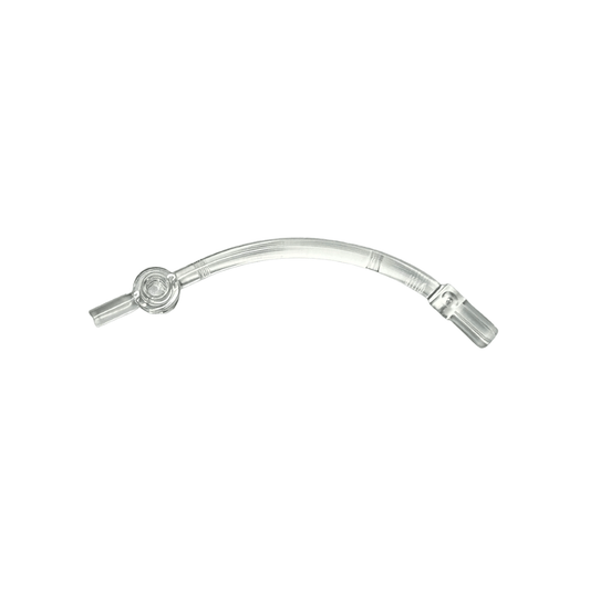 Trans-Clear Bar Curved with Axle 1L and 1 x 1 Round Plate End