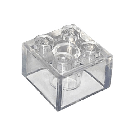 Trans-Clear Brick 2 x 2
