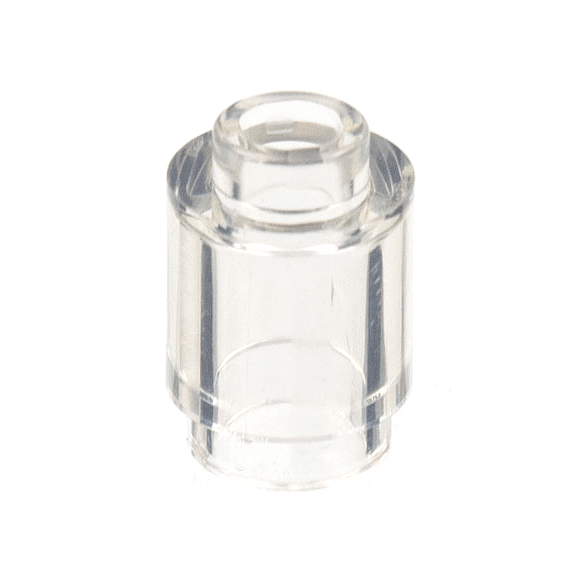 Trans-Clear Brick, Round 1 x 1