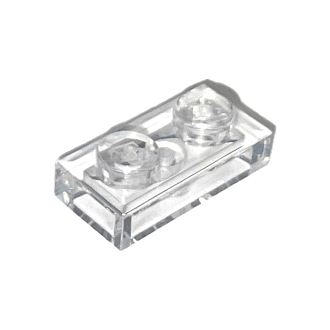 Trans-Clear Plate 1 x 2