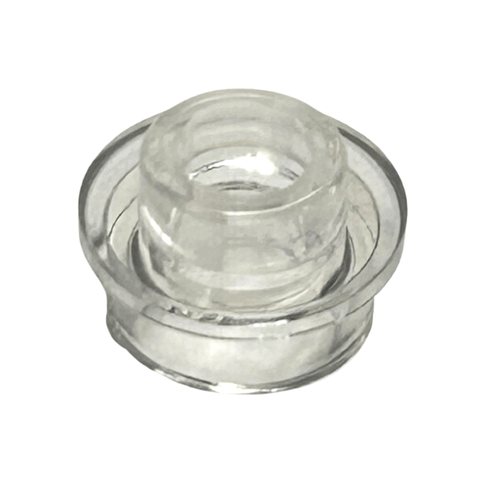 Trans-Clear Plate, Round 1 x 1 with Open Stud