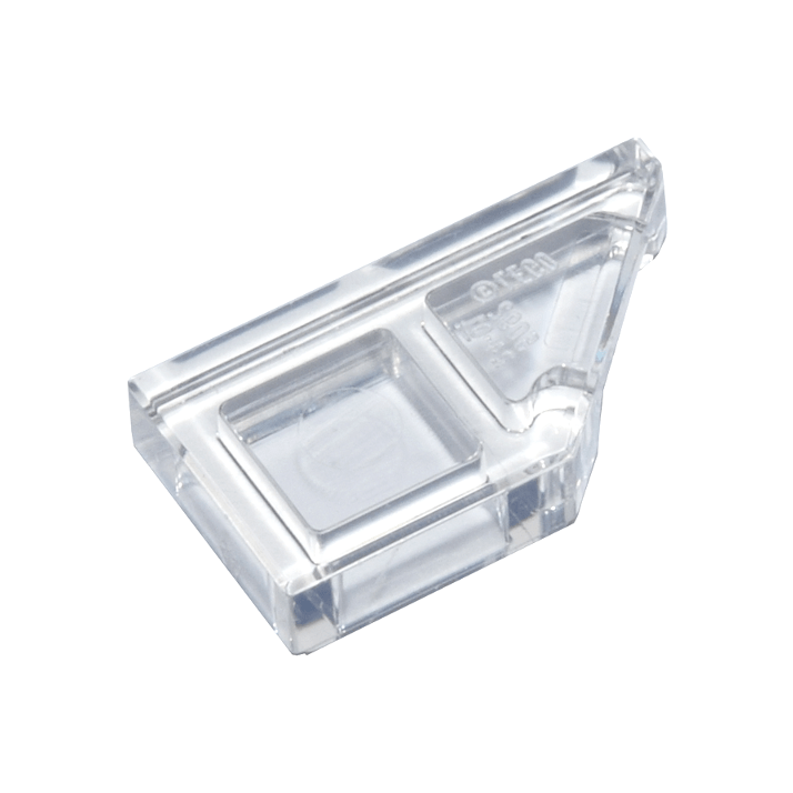 Trans-Clear Tile, Modified 1 x 2 Wedge Right