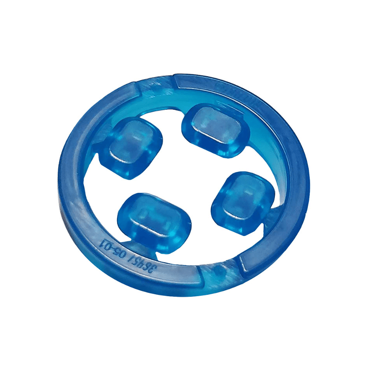 Trans-Dark Blue Rock Faceted with Small Pin Infinity Stone , 4 on Sprue
