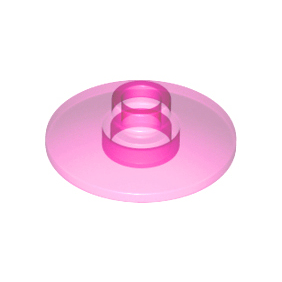 Trans-Dark Pink Dish 2 x 2 Inverted Radar