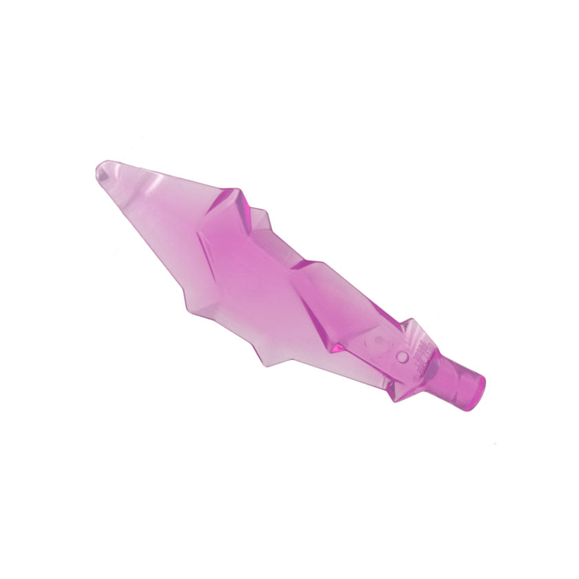 Trans-Dark Pink Minifigure, Weapon Sword Blade with Bar, Crystal Shard