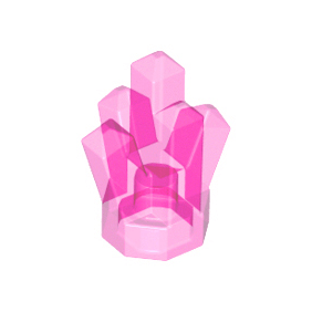 Trans-Dark Pink Rock 1 x 1 Crystal 5 Point