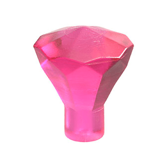 Trans-Dark Pink Rock 1 x 1 Jewel 24 Facet