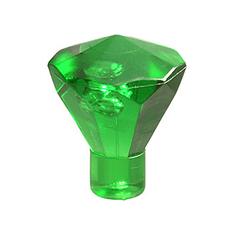 Trans-Green Rock 1 x 1 Jewel 24 Facet