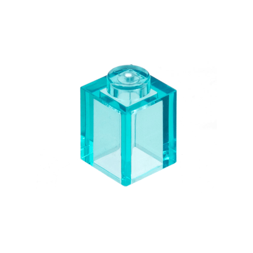 Trans-Light Blue Brick 1 x 1