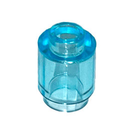 Trans-Light Blue Brick, Round 1 x 1